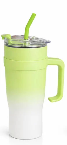 כוס תרמית עם קשית